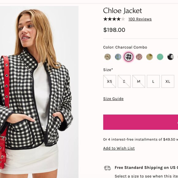 Free People Chloe Checkered Jacket - Picture 5 of 5